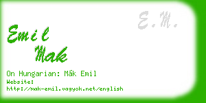 emil mak business card