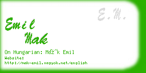 emil mak business card